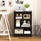 Costway 3-Tier Bookcase Open Multipurpose Display Rack Cabinet with Adjustable Shelves Black/Brown